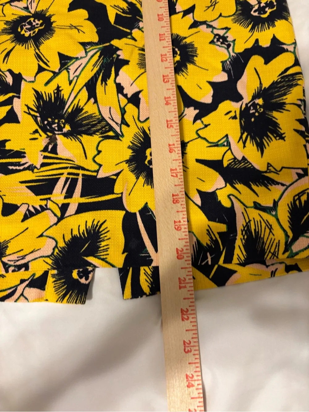 J.Crew Floral Pencil Skirt Yellow Black Cotton Size 0